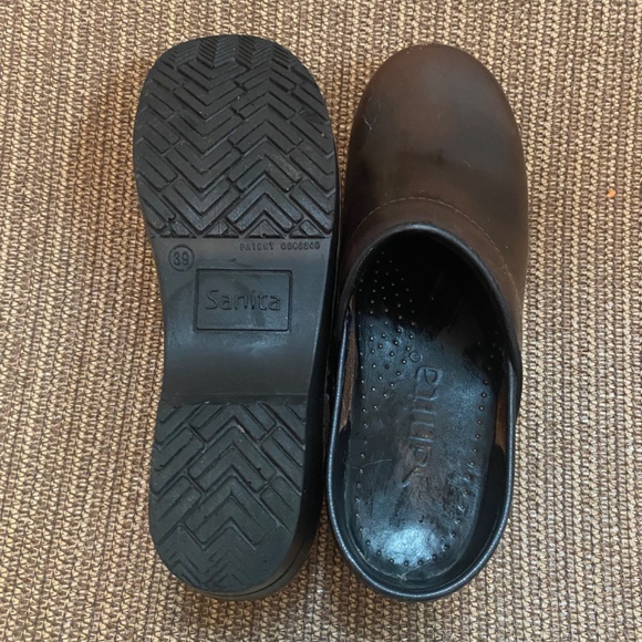 Sanita brown clogs size 39 barely worn - Picture 3 of 5